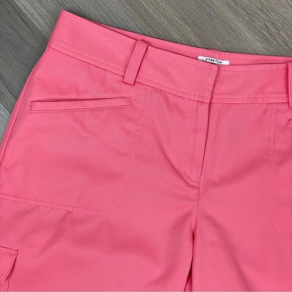 Izod Golf Nylon Bermuda Shorts Coral Pink 6 - Picture 4 of 10